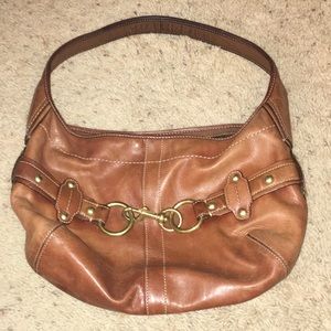 Brown leather coach purse!!